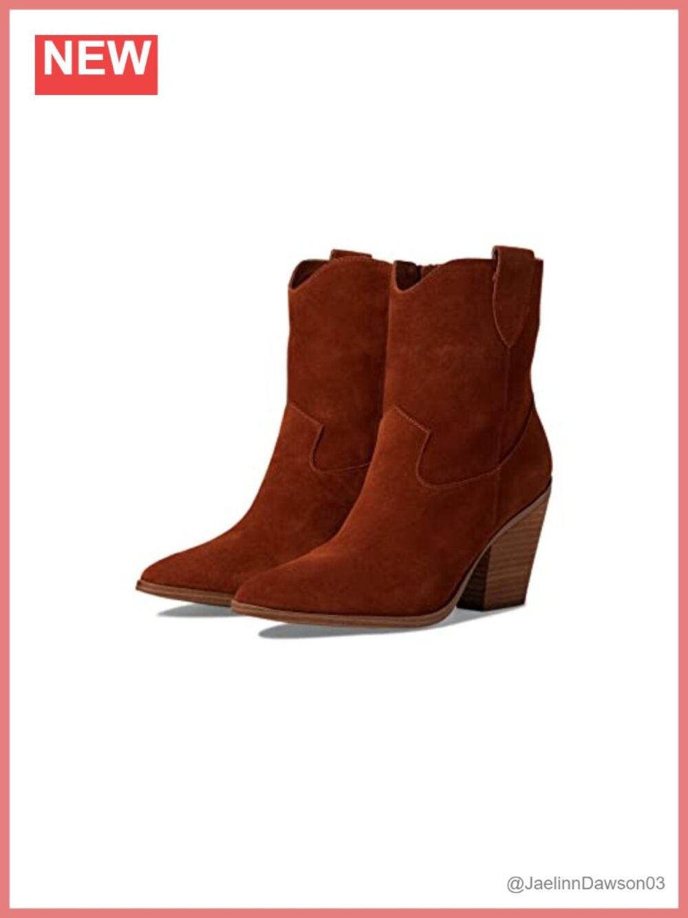 Waterproof Suede Pointed Toe Western Bootie Zip Closure
